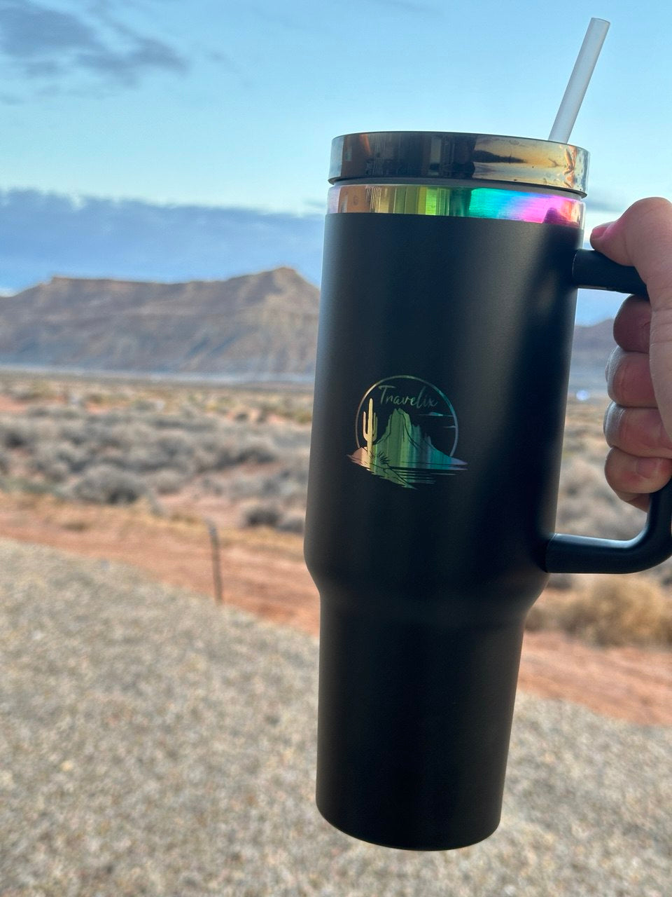 Custom Engraved Tumblers with your logo: coffee, water, other beverage, with a lid and straw, 40 oz