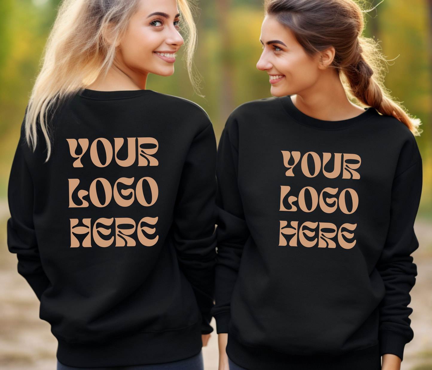 Sweatshirt with your logo: front or/and back sides