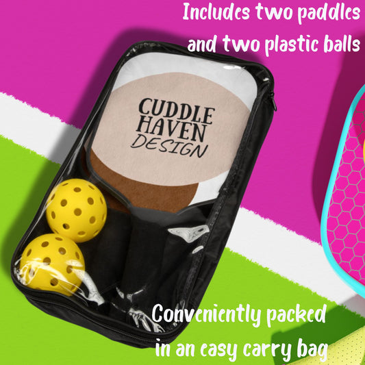 Custom Pickleball Set: Two Paddles and Two Balls